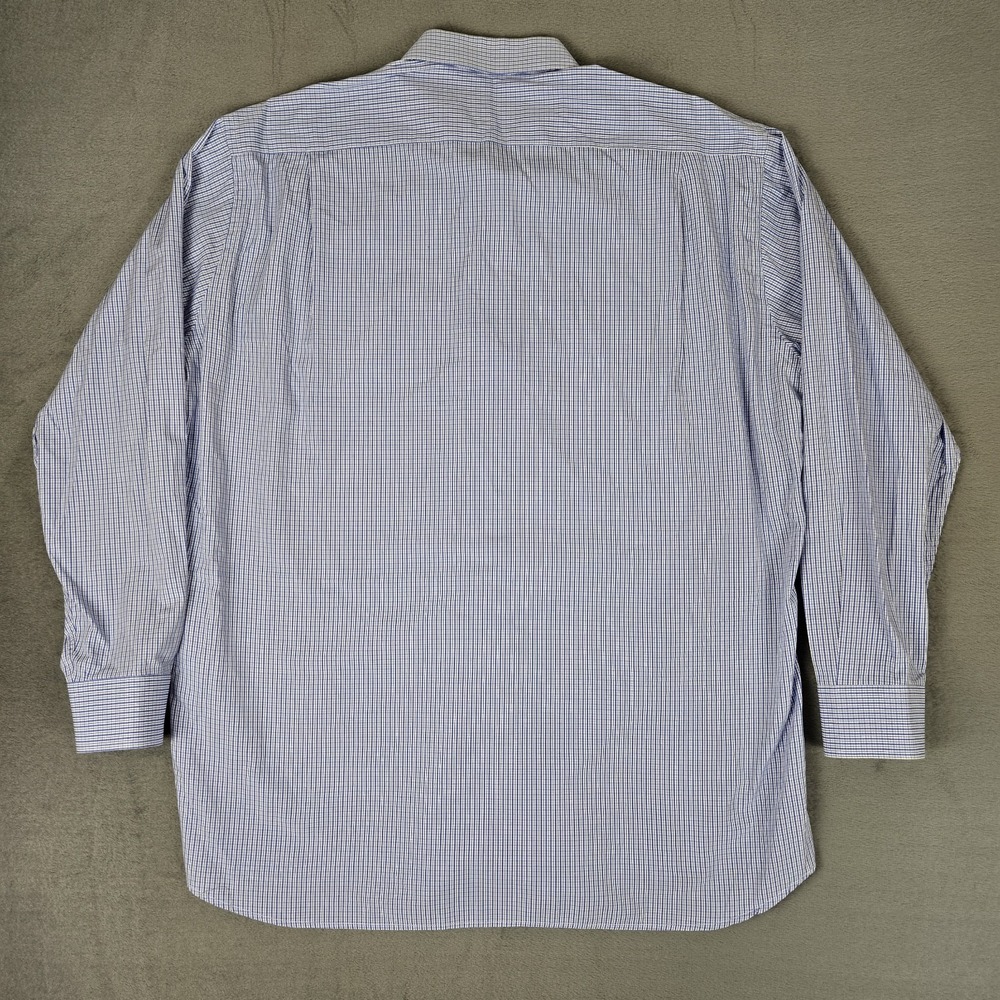 Vintage Gitman Bros Shirt Mens 17.5-34‎ Blue White Plaid Button Down USA Made - Picture 2 of 7